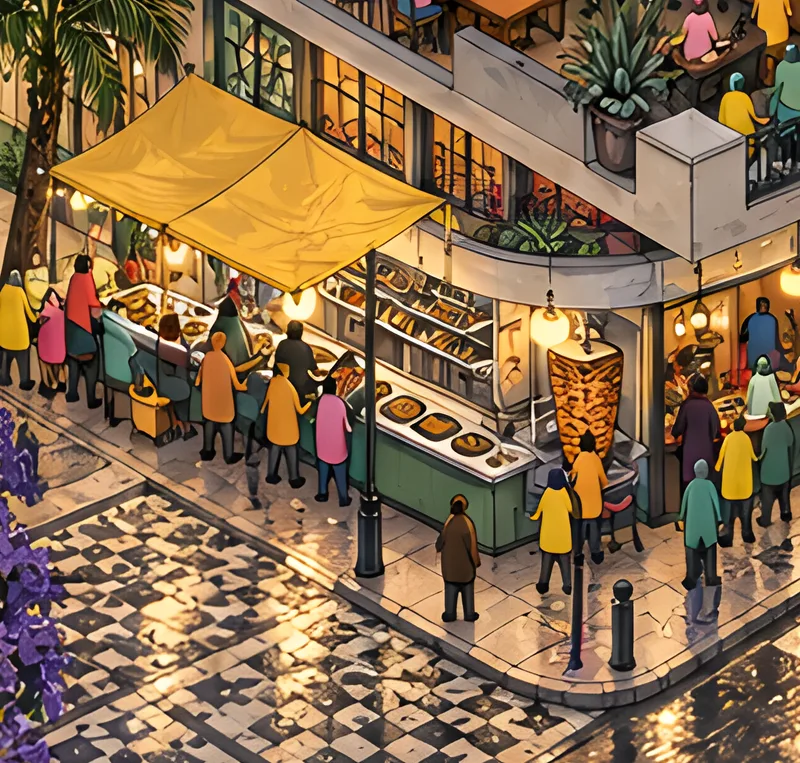 Detalhe da pintura de Roma Norte