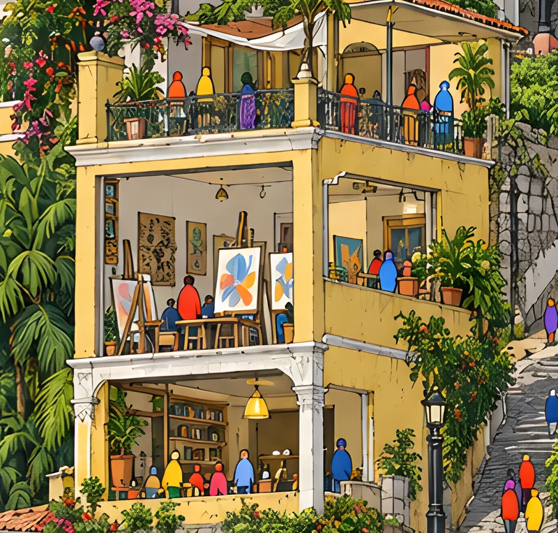 Detalhe da pintura de Santa Teresa